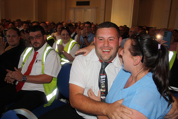 UK Bus Driver of the Year 2023 - Lee Grantham Celebrating